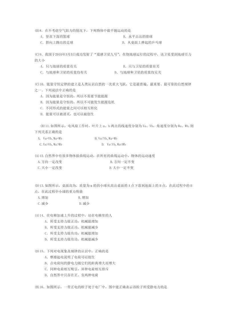 2010年江苏小高考物理试卷及答案.doc_第2页