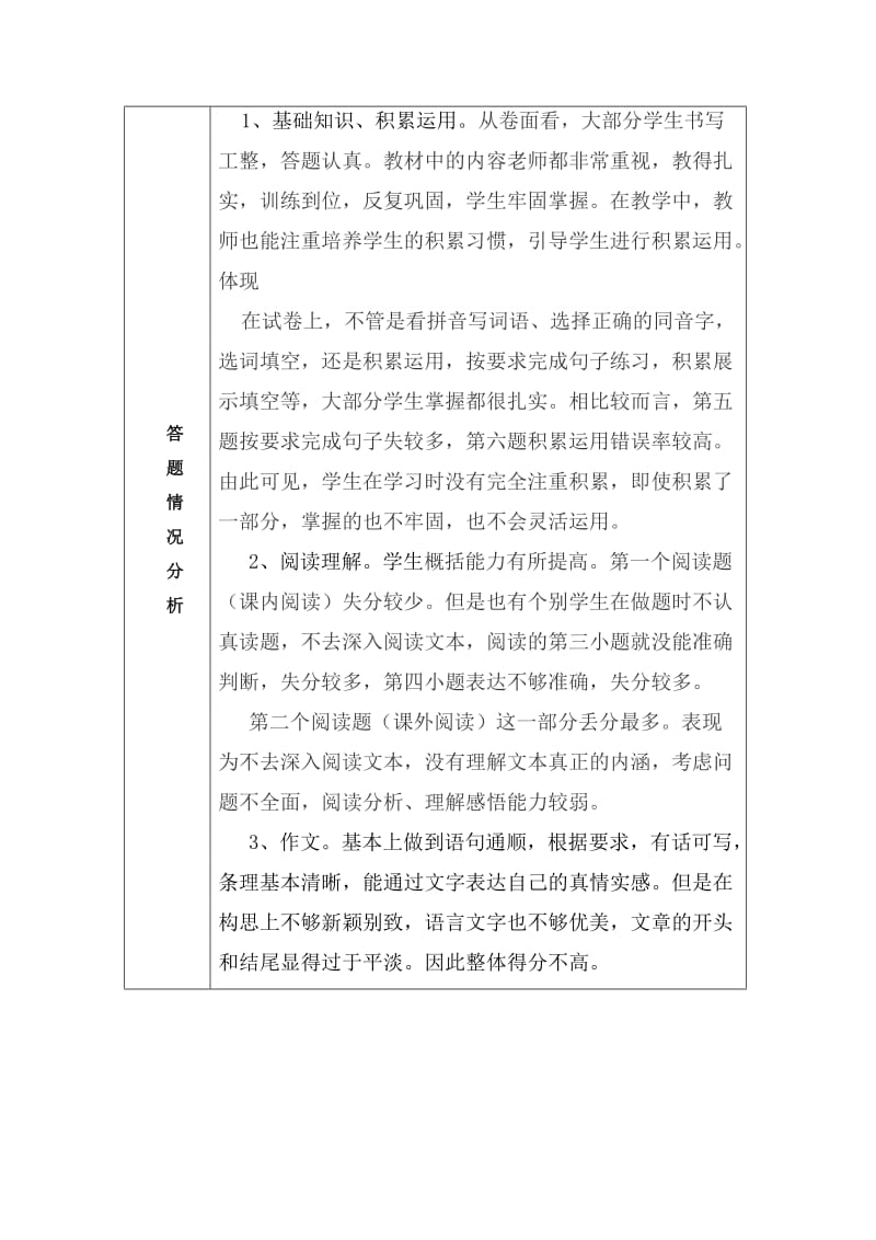 五年级语文 试卷卷面分析上(赵咏梅).doc_第2页