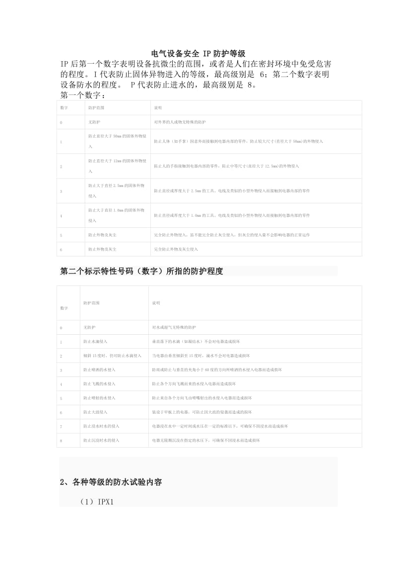 电气设备安全IP防护等级.doc_第1页