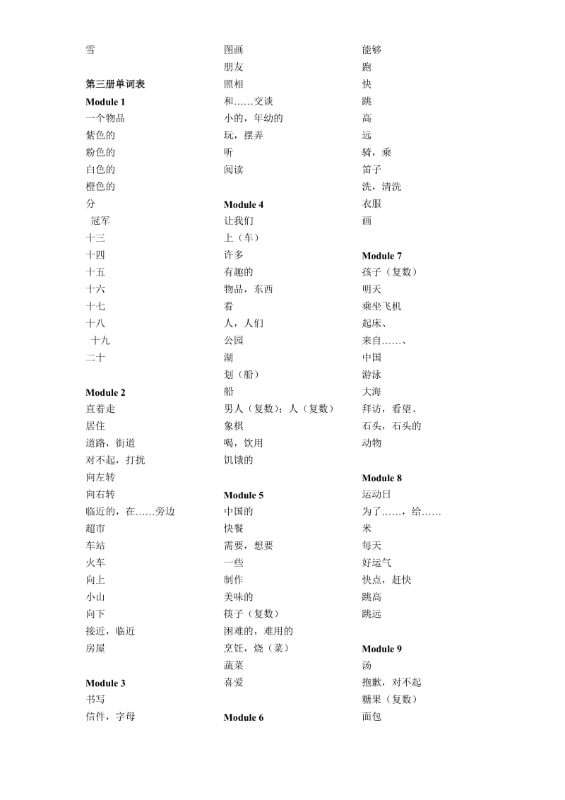 外研版(三年级起)小学英语单词总表.doc_第2页