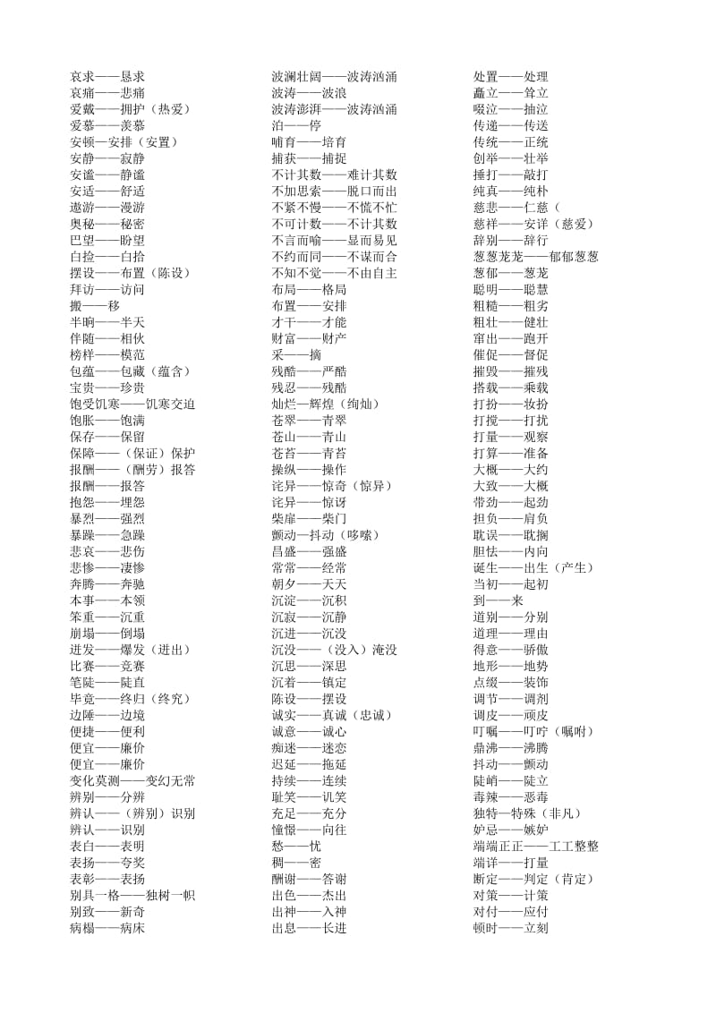 小学生同(近)义词集锦.doc_第1页