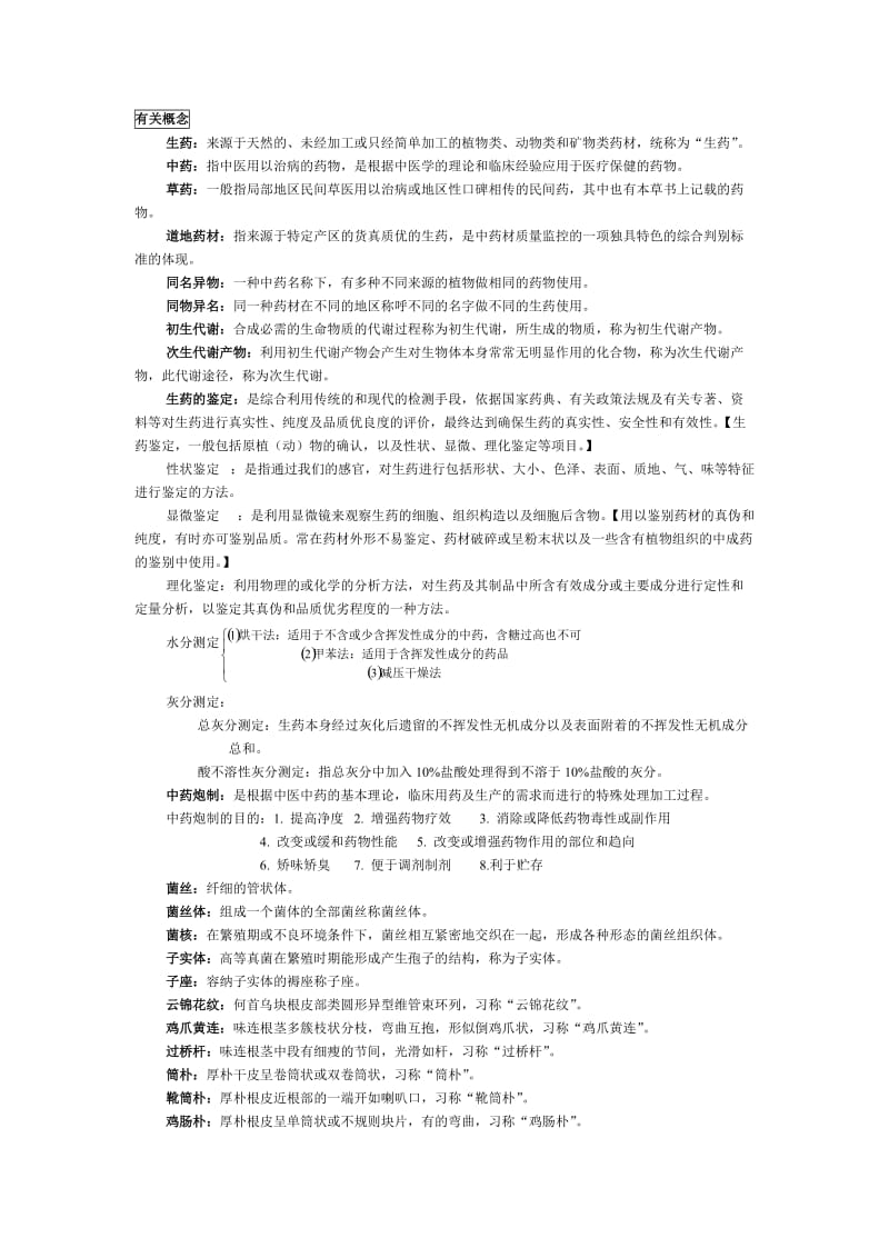 药学专业生药学复习重点总结人卫5版.doc_第1页