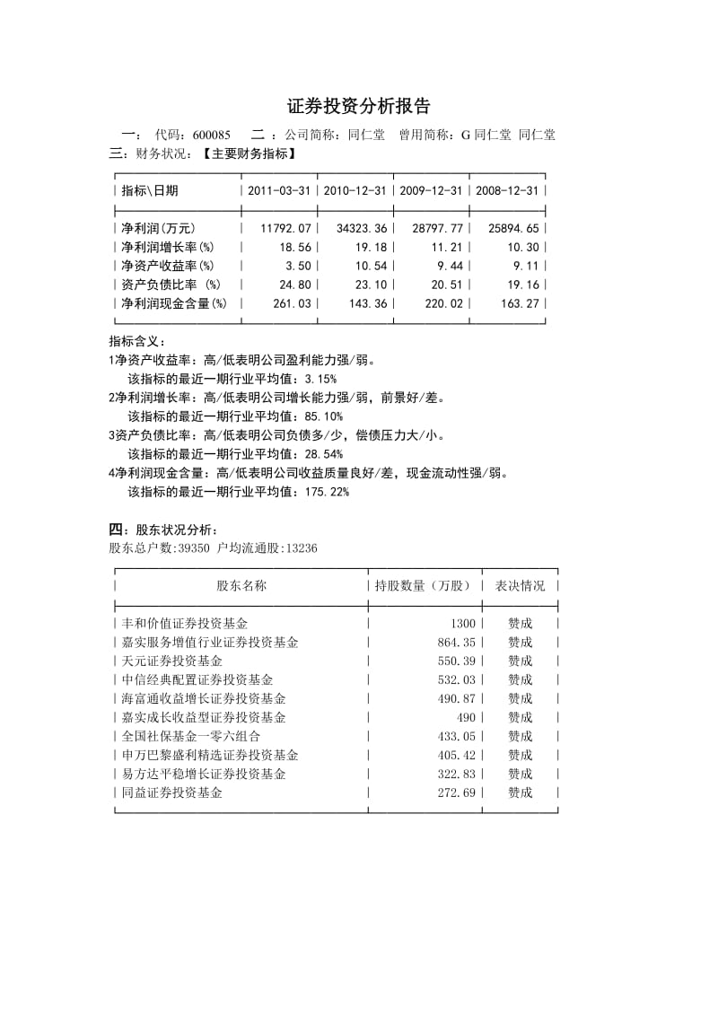 证券投资分析报告.doc_第1页