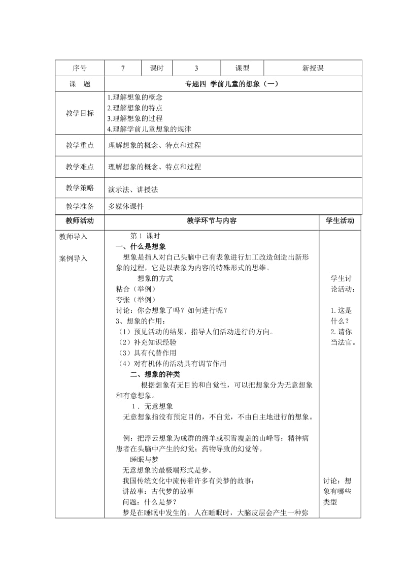 学前儿童发展心理学想象一.doc_第1页