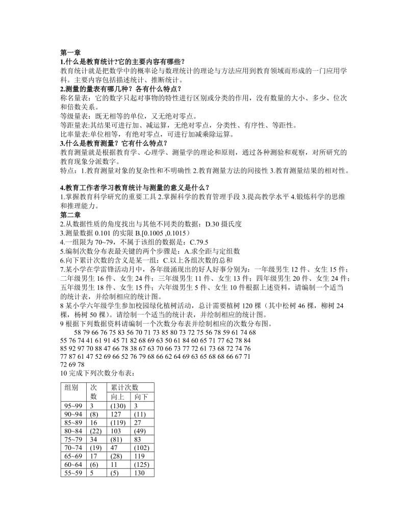 小学教育统计与测量.docx_第1页