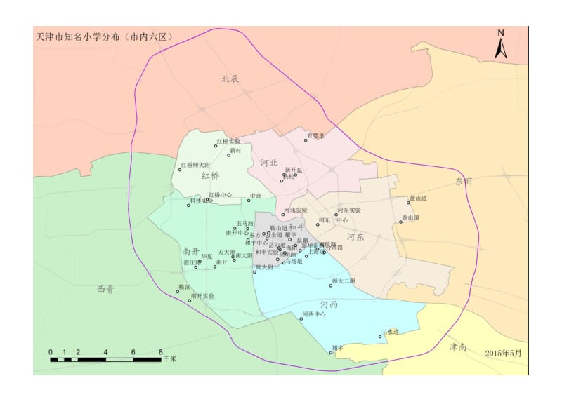 天津市知名小学分布(市内六区).docx_第1页