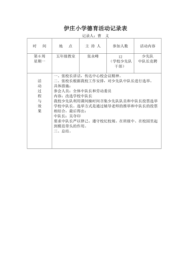 伊庄小学2014年春季德育活动记录.doc_第3页