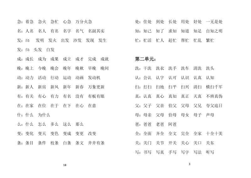 一年级下学期要求会写的250个字及组词-排版.docx_第3页