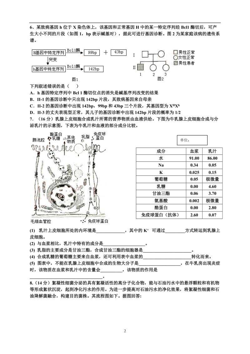 2011年天津高考真题-理综生物部分-含解析.doc_第2页