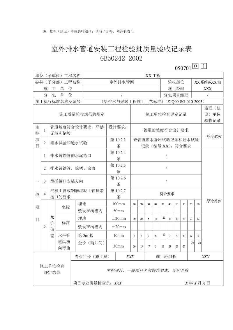 管沟及井室检验批工程质量验收记录表.doc_第3页