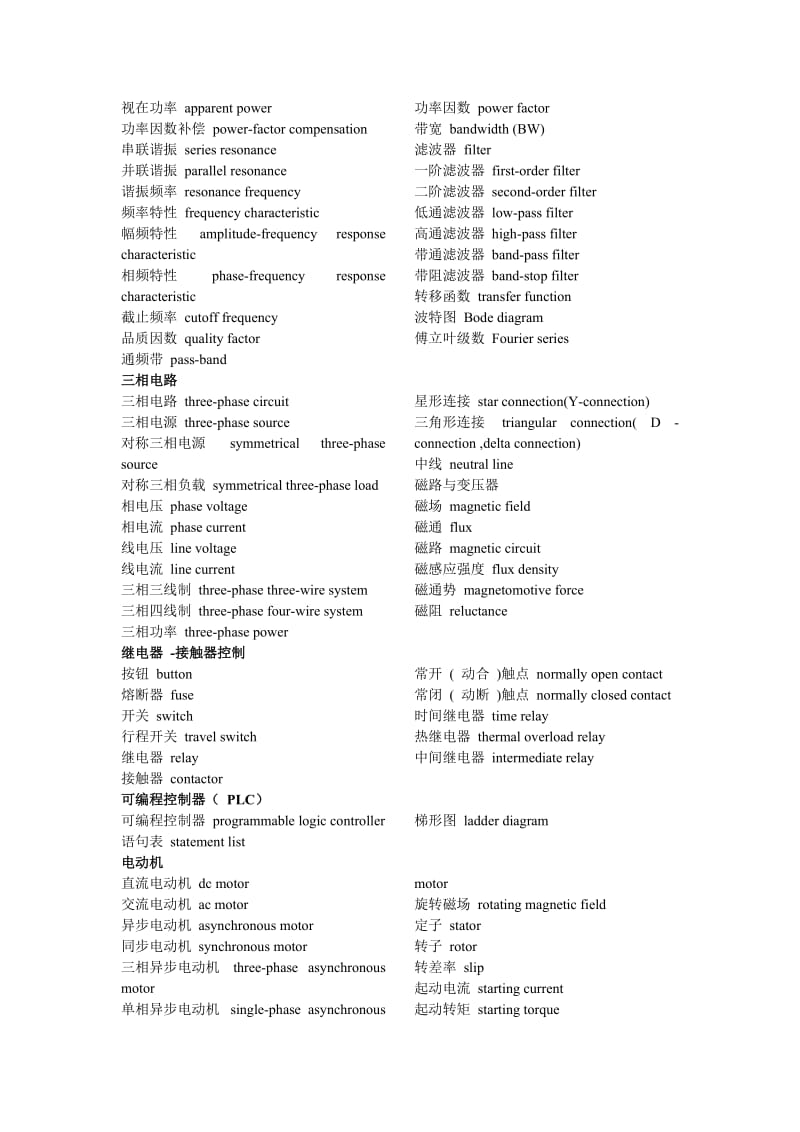 电气专业专业词汇.doc_第2页