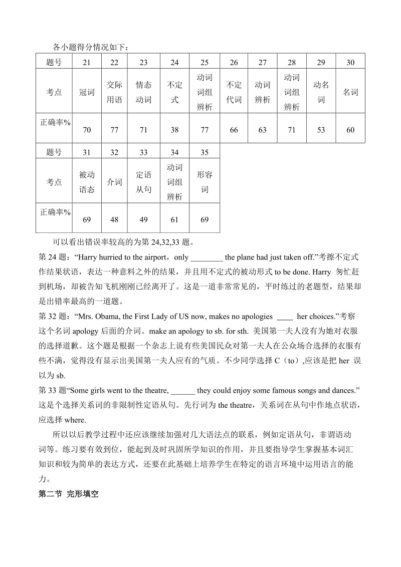 焦作2011高一英语必修模块四试卷分析.doc_第3页