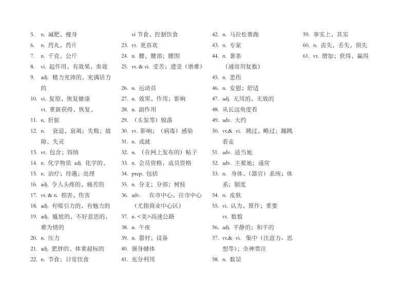 牛津译林版高中英语模块一单词默写用(中文版).doc_第3页