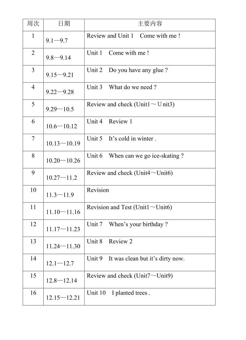 2012-2013学年度第一学期年乐学校五年级英语(教学计划).doc_第3页