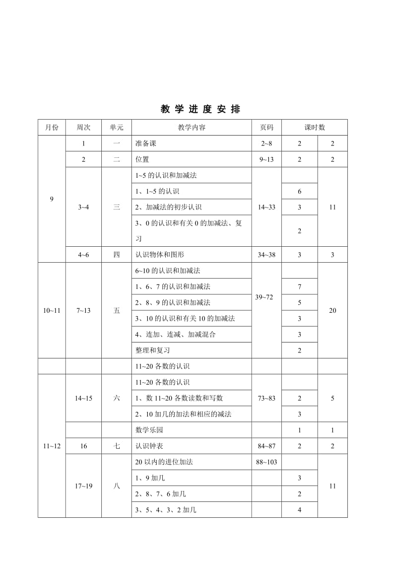 新人教版小学一年级数学上册全册完整数学教案.doc_第3页