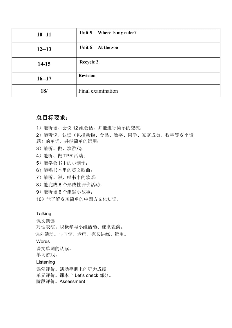 PEP小学三年级英语下册教学计划.doc_第2页