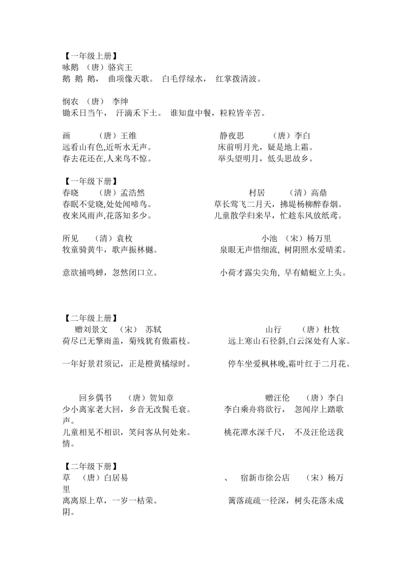 小学课文中的古诗.doc_第1页