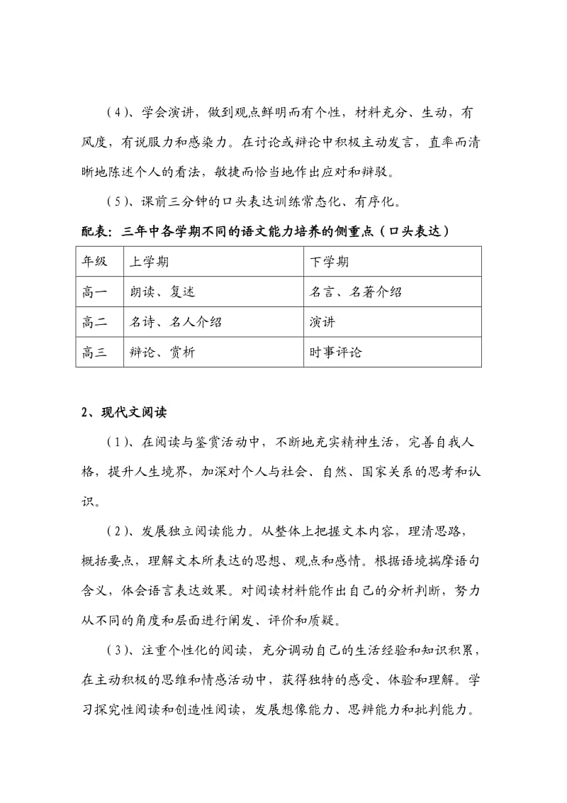 交大附中浦东试验高中语文学科三年教学规划.docx_第2页