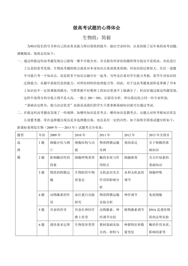 做高考试题的心得体会.doc_第1页