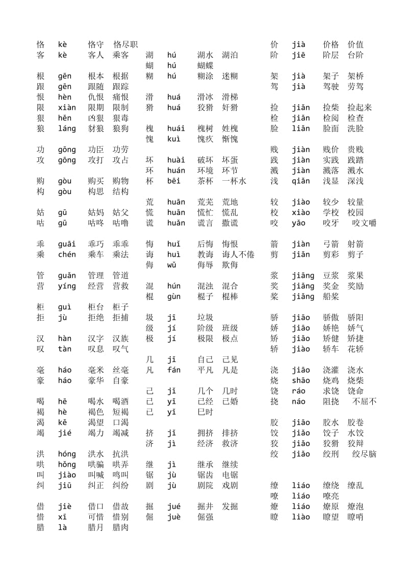 小学课本中常见的形近字集录.doc_第3页