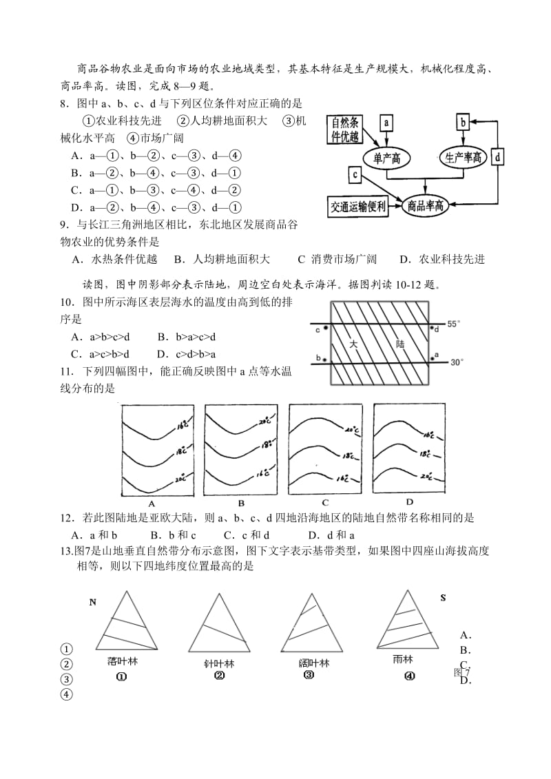 扬州中学2012高二地理学业水平测试模拟卷.doc_第2页