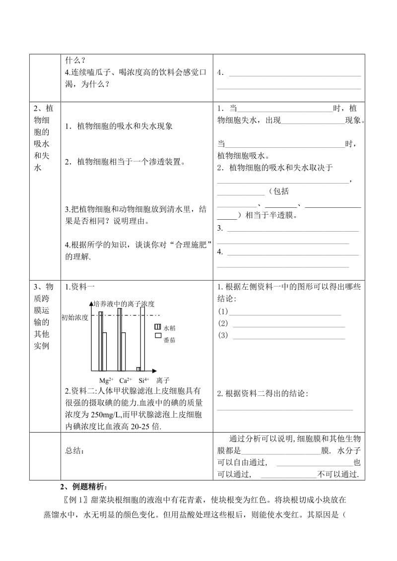 人教新课标高中生物必修1第4章第1节物质跨膜运输实例.doc_第2页