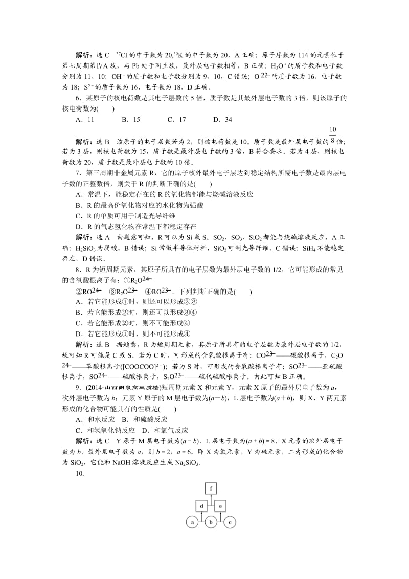 2015高考化学大一轮复习配套限时集训卷：原子结构.doc_第2页