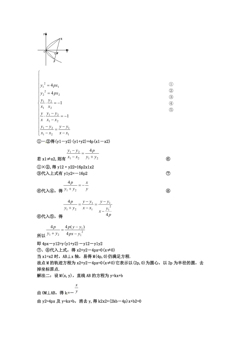 四川省德阳市2012高考数学难点22轨迹方程的求法.doc_第2页