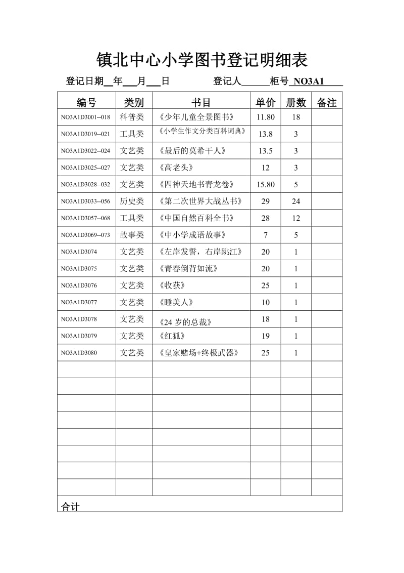 镇北中心小学图书登记明细表22志爽的.doc_第3页