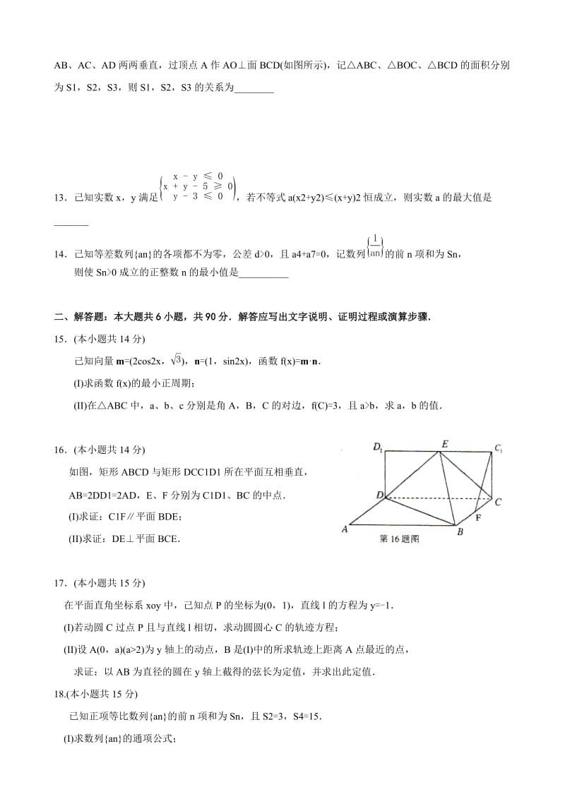 江苏省百校2010届高三样本分析试题(数学).doc_第2页