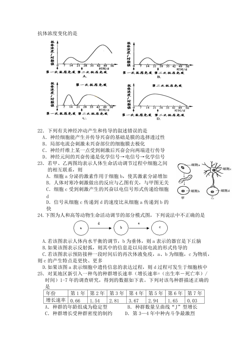 肇州二中高二年级尖子生质量检测试题.doc_第3页