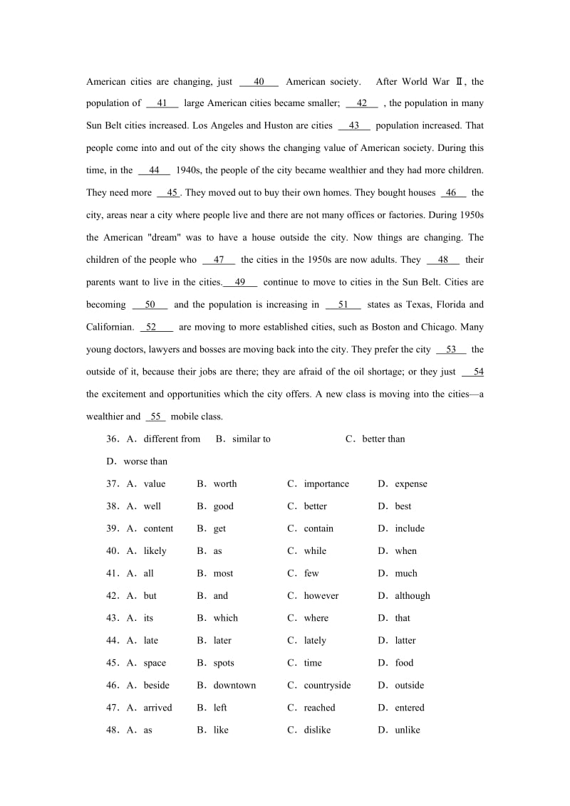 河南省驻马店高中2010届高三摸底考试(英语).doc_第3页