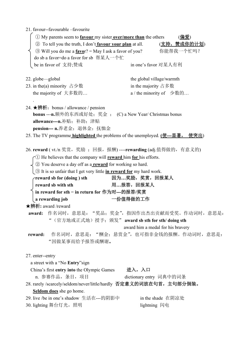 牛津高中英语模块八第四单元语言点.doc_第3页