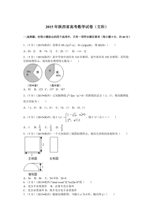 2015年陜西省高考數(shù)學試卷(文科).doc