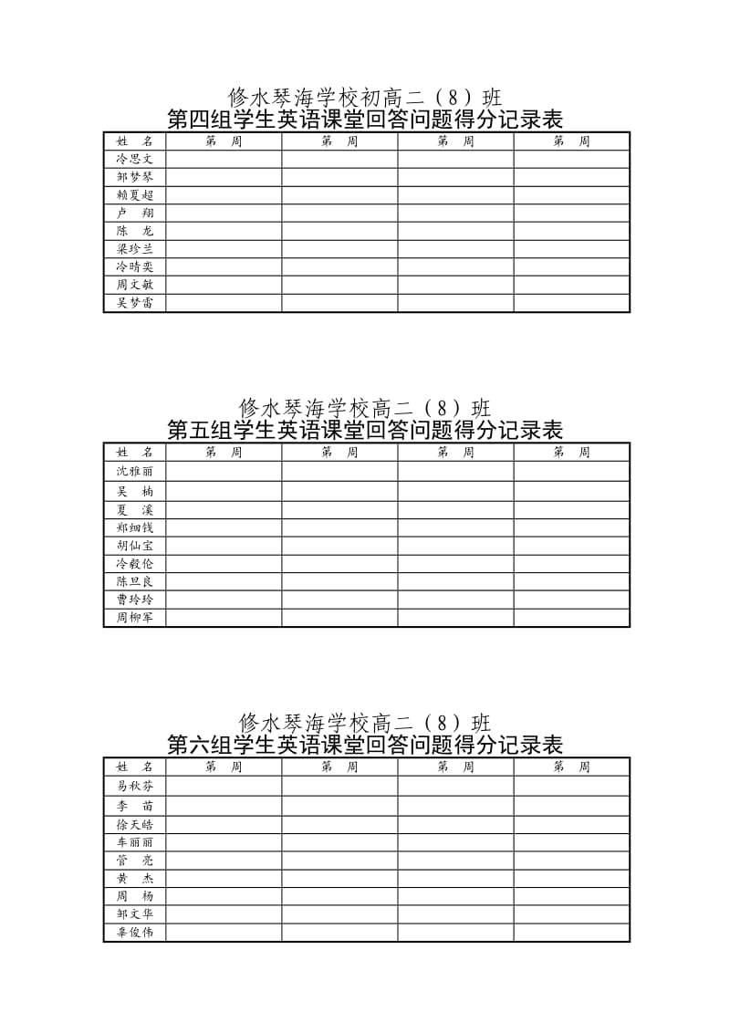 修水琴海学校高二8班回答问题计分表2012上.doc_第2页