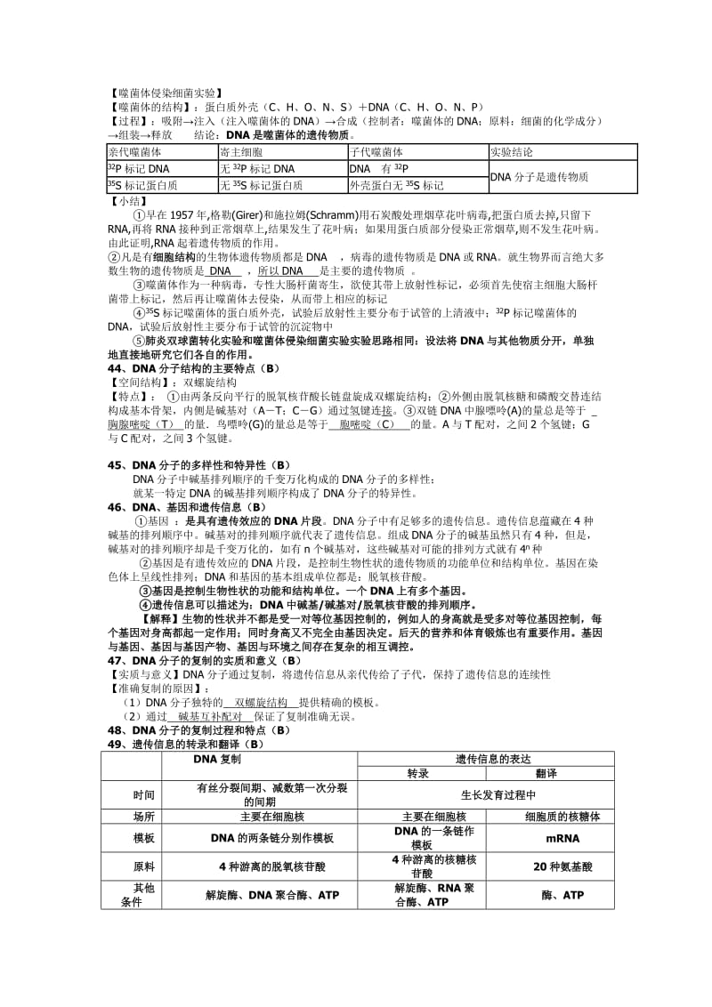 广东高中学业水平测试生物知识点归纳及历年真题(必修二).doc_第3页