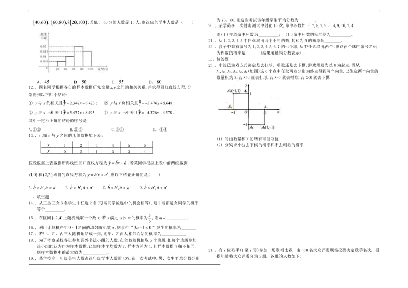 2013高考试题分类汇编(文科)：概率与统计文.doc_第2页