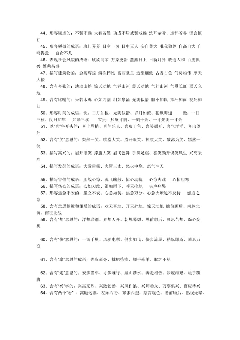 2014年小学六年级成语分类(冲刺阶段必备).doc_第3页