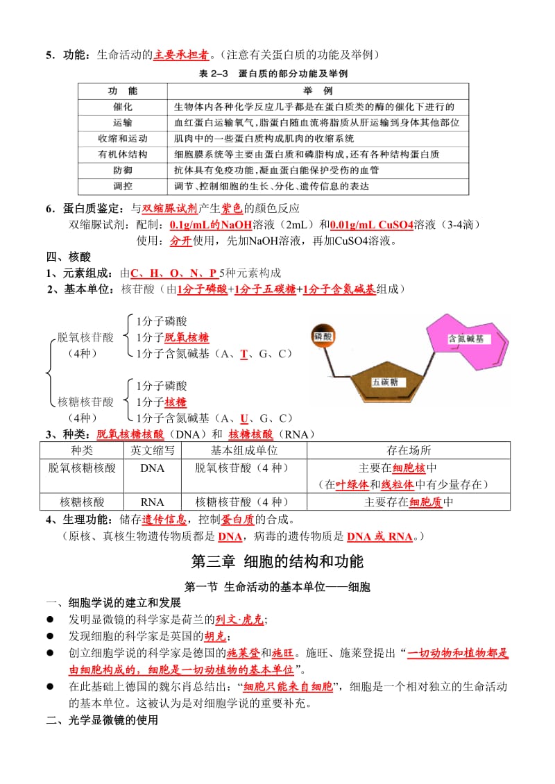 高中生物必修1复习提纲(必修).doc_第3页