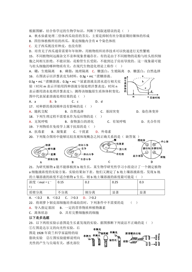 高三生物典型易错题集锦.doc_第3页