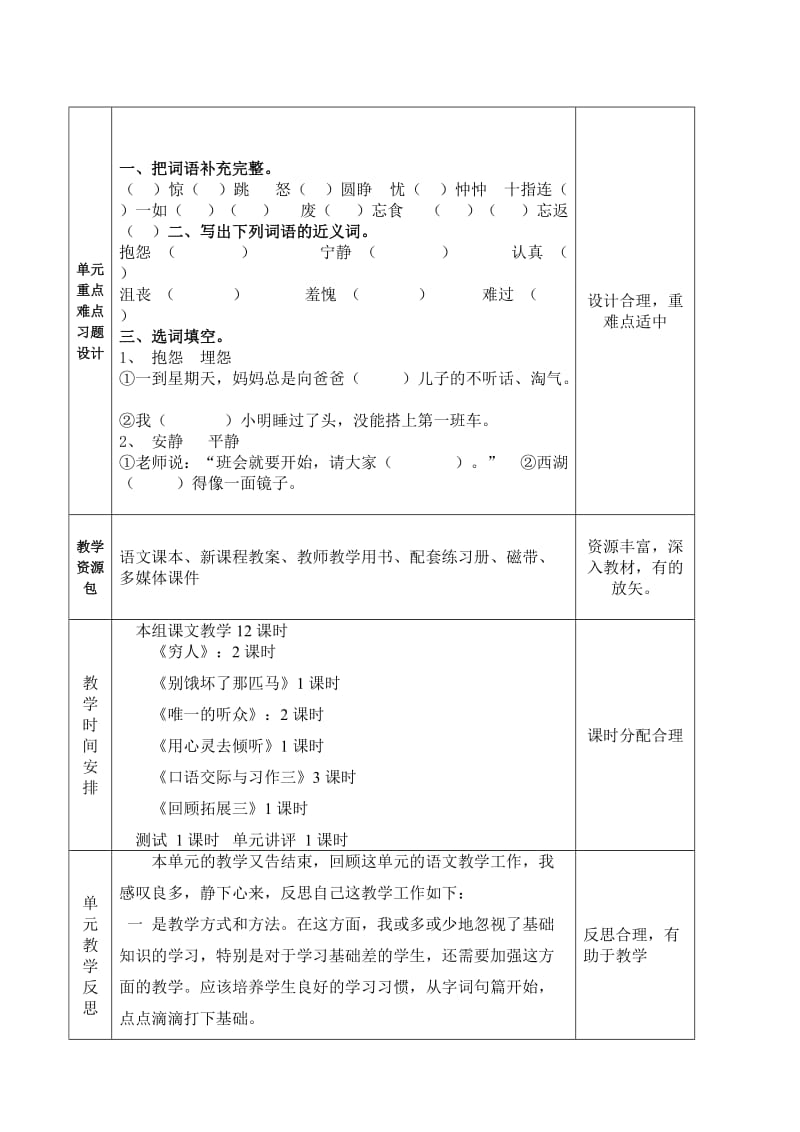 六年级语文第三单元单元主题备课.doc_第3页