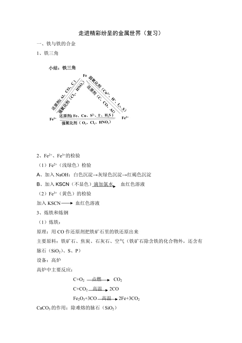 高二化学走进精彩纷呈的金属世界.doc_第1页