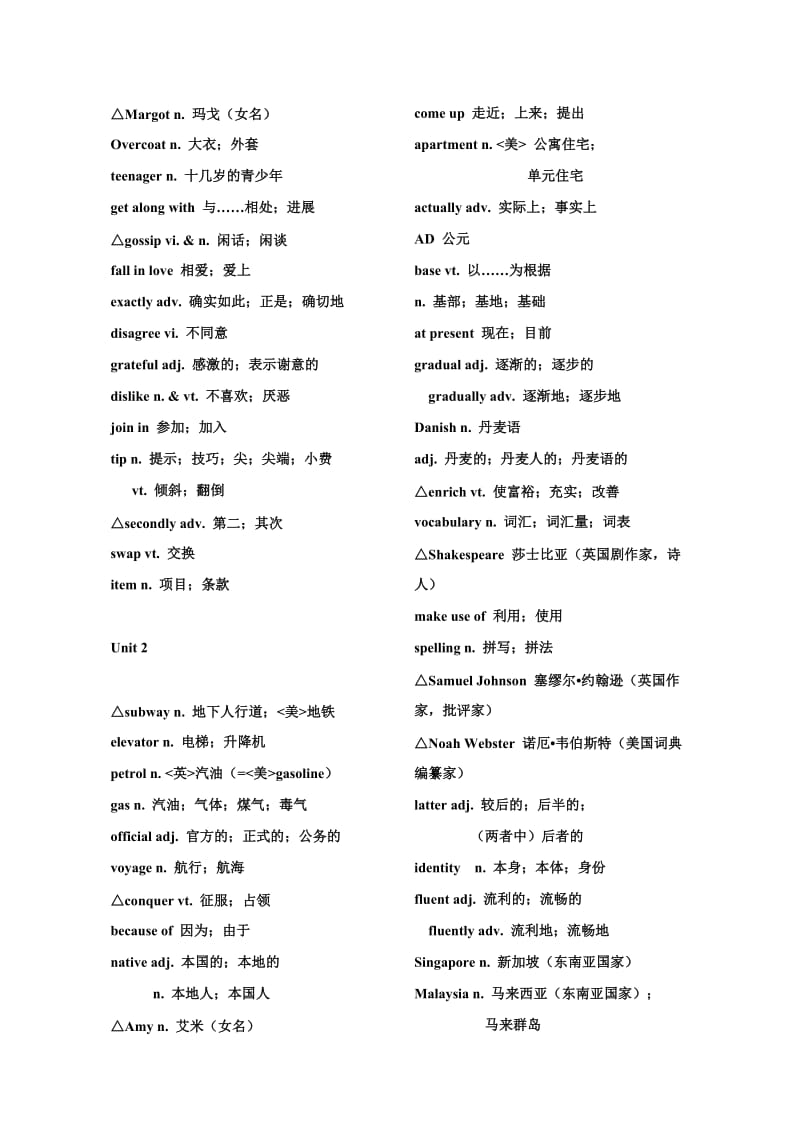 高一必修1英语单元单词短语.doc_第2页