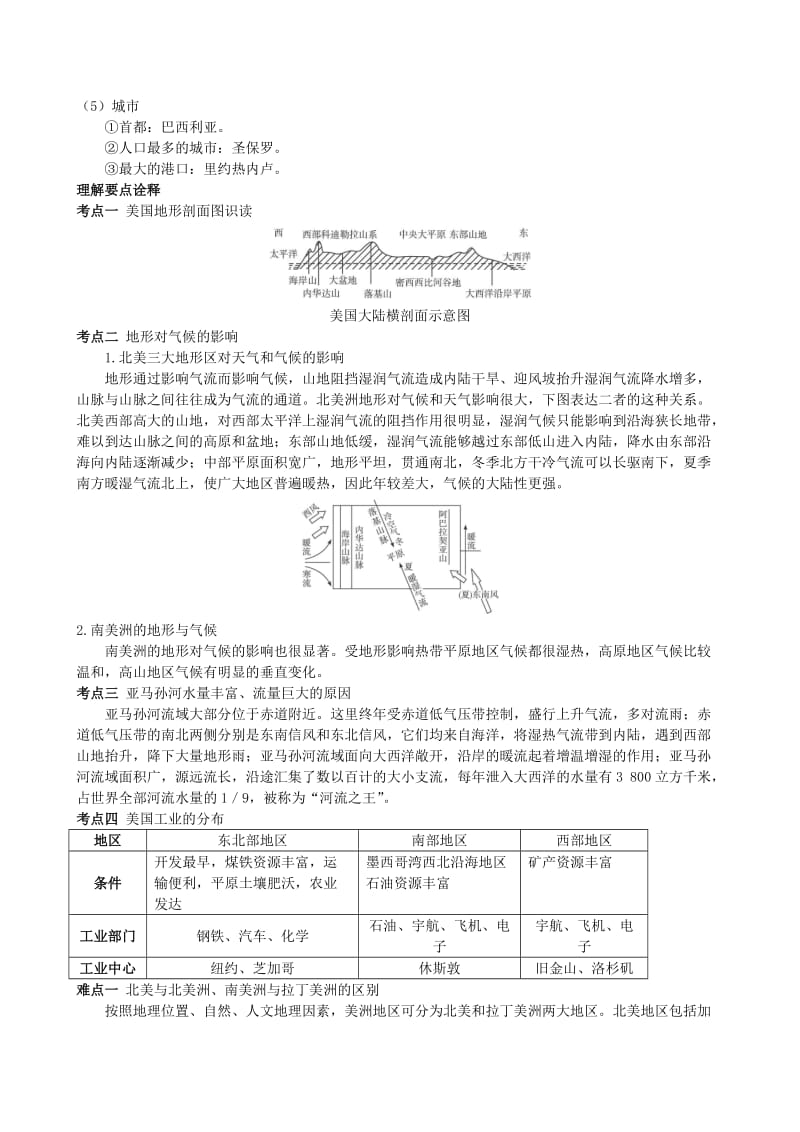 高中总复习第一轮地理第三部分第二单元第四节美洲.doc_第3页