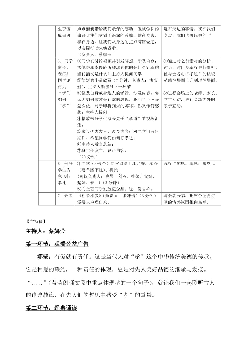 高中班会课《道德讲堂》设计方案.doc_第2页