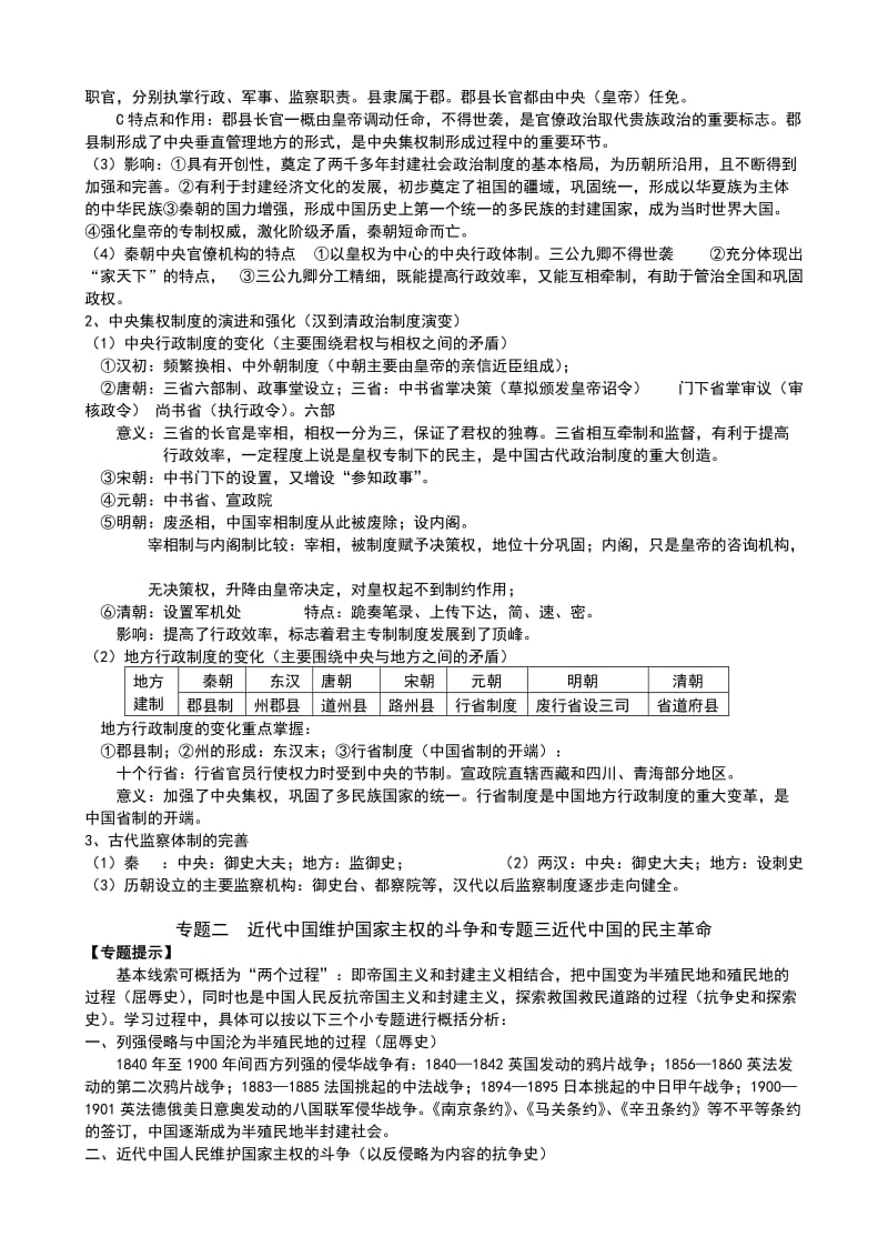 高中历史必修一(人民版)专题复习.doc_第2页