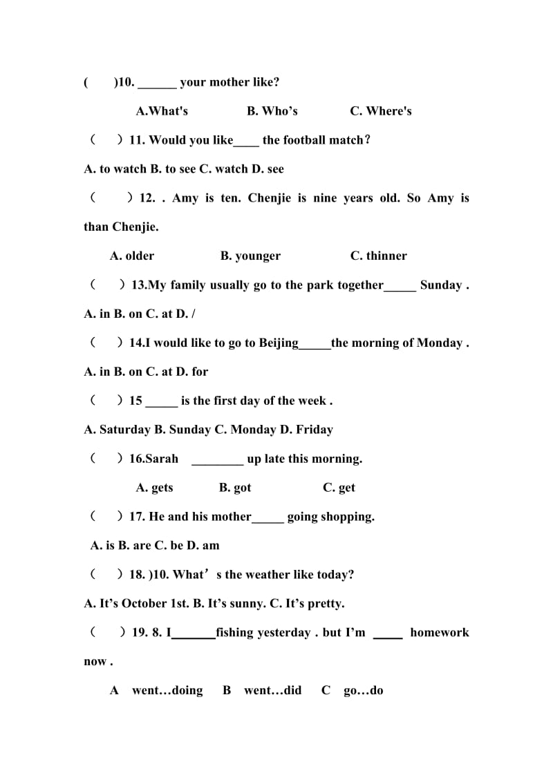 六年级英语期中检测题.doc_第2页