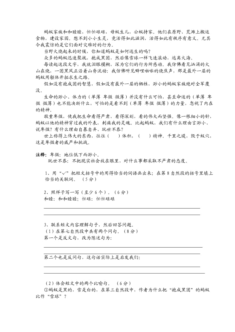 六年级语文读写竞赛卷.doc_第2页