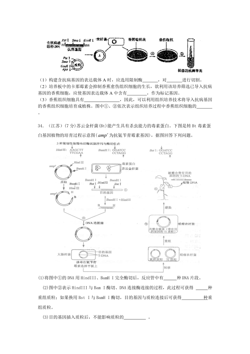 高中生物 选修3 习题二(含答案).doc_第3页