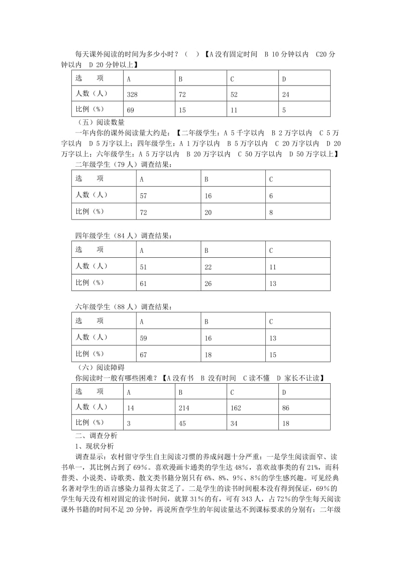 农村留守小学生自主阅读习惯现状调查分析与对策.doc_第2页